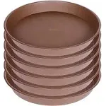 6 Pack of 8 inch Plant Saucer, Heavy Duty Plastic Plant Water Tray 8 inch Round, Pebble Tray, Flower Plant Saucers for Indoors No Holes, Plant Dishes Saucer for Planter 7"/8" (8", Chocolate)