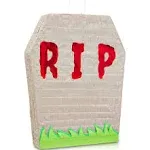 Spooky Central Small Graveyard Tombstone Pinata for Rip Halloween Party Decorations, 17 x 13 x 3 in