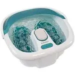 Homedics Bubble Elite Foot Spa Massager with Heat Boost, 2-in-1 Removable Pedicure Center, Toe-Touch Control, Easy Tote Handle with Splash Guard