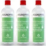 ROUNDFIRE Premium 3 x 1 Liter - Bioethanol Fuel for fireplaces, Stoves and