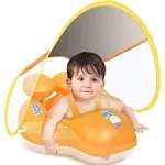 LAYCOL Baby Swimming Pool Float with Removable UPF 50+ UV Sun Protection Canopy,Toddler Inflatable Pool Float for Age of 3-36 Months,Swimming