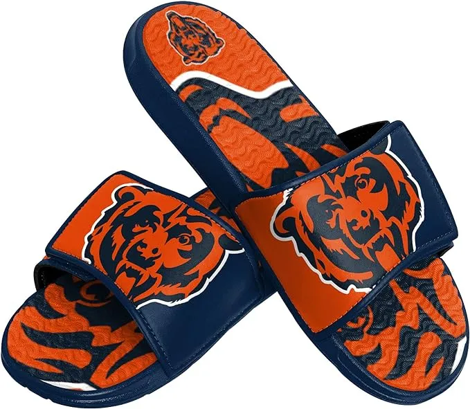 FOCO Men's NFL Team Logo Sport Shower Foam Slide Flip Flop Sandals