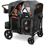 Radio Flyer Voya XT Quad Stroller Wagon, 4 Seater Wagon Stroller for Kids, Baby Stroller Wagon, Gray, Large