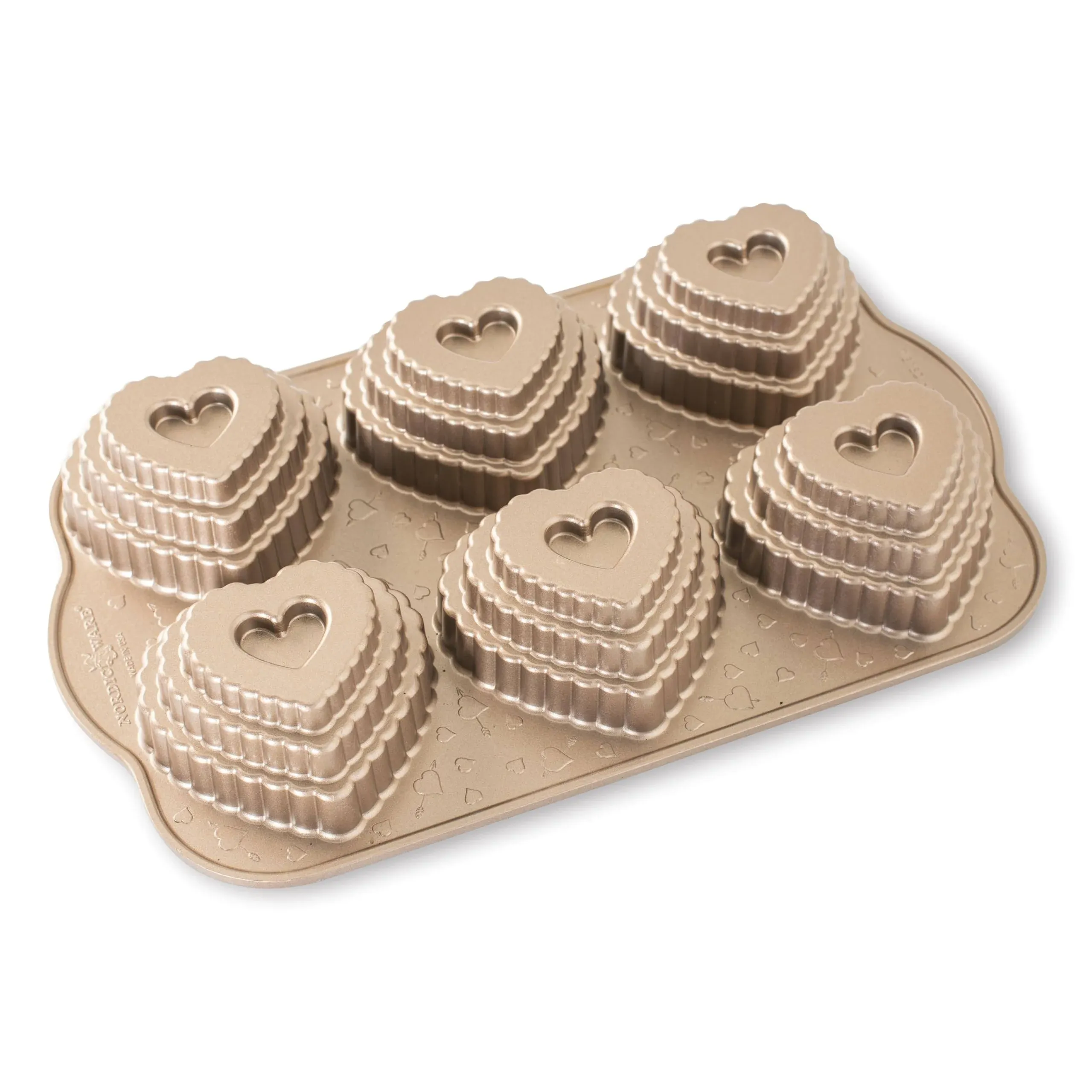 Nordic Ware Tiered Heart Cakelet Pan