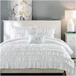 Intelligent Design - Waterfall Comforter Set - White - Twin/Twin XL