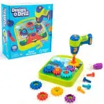 Educational Insights Design & Drill Gears Workshop, 55 Pieces with Electric Toy Drill, STEM Toy, Gift for Kids Ages 3+