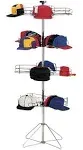 SSWBasics 4-Tier Rotating Hat Display Rack | Standing Hat Rack Stand for Caps and Hats | Elegant and Functional Hat Display Rack for Organized Storage and Stylish Presentation