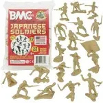 BMC Classic Marx Japanese Plastic Army Men - 32pc WW2 Soldier Figures Made in USA