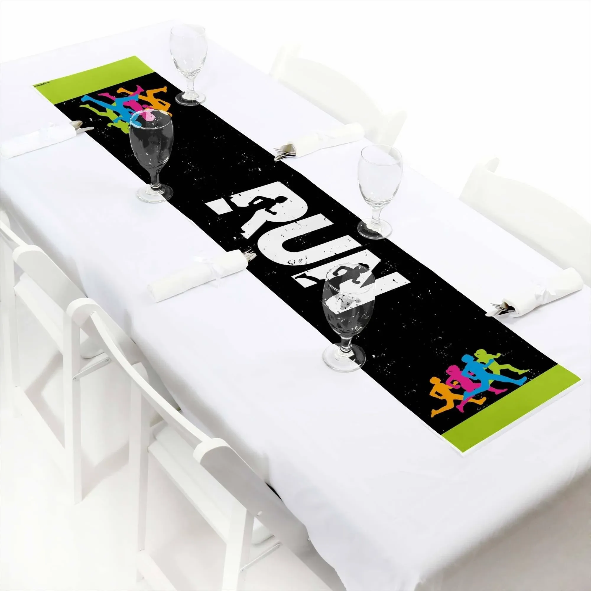 Set the Pace - Running - Petite Track, Cross Country or Marathon Party Paper Table Runner - 12 x 60 inches