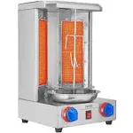 VEVOR Shawarma Grill Machine, 5 Strings of Barbecue Capacity, Chicken Shawarma Cooker Machine with 2 Burners, Gas Vertical Broiler Gyro Rotisserie Oven Doner Kebab Machine, for Home Restaurant Kitchen