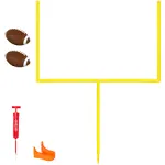 GoSports Football Field Goal Post - 6 or 8 ft Backyard Football Game