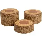 ECR4Kids SoftZone Tree Stump Stool Set, Flexible Seating, Chocolate, 3-Piece