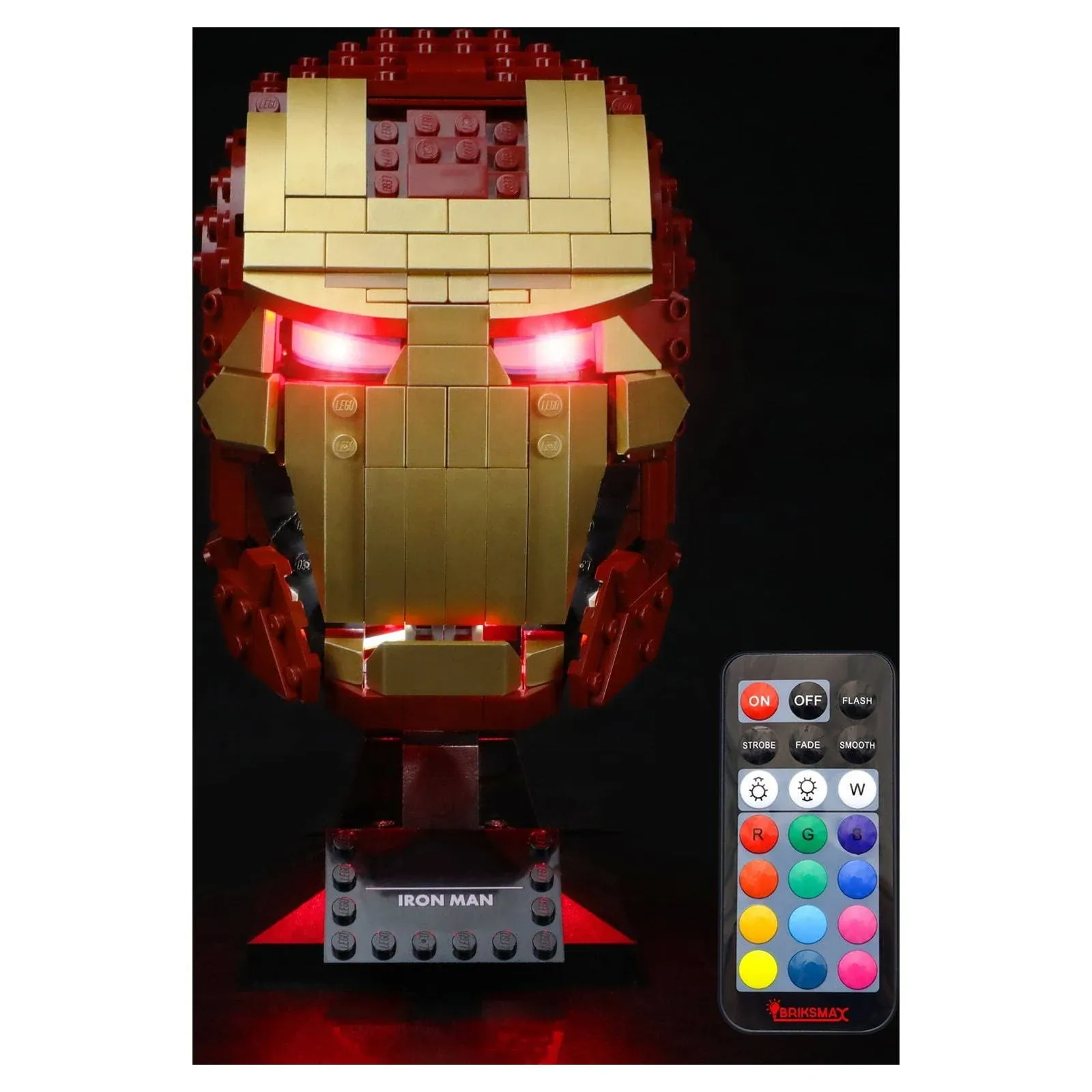 BRIKSMAX Led Lighting Kit for Iron Man Helmet - Compatible with Lego 76165 Building Blocks Model- Not Include The Lego Set