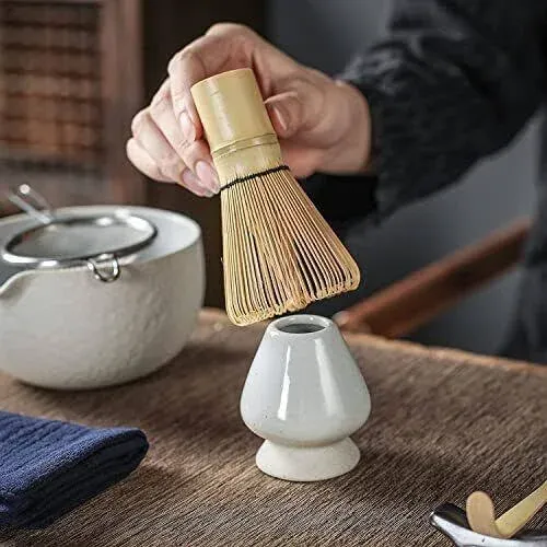 TEANAGOO Japanese Tea Set with Bamboo Tray, Matcha Whisk Set, Matcha Bowl with Pouring Spout, Bamboo Matcha Whisk (Chasen), Scoop (Chashaku), Matcha