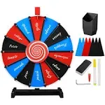 WinSpin 18" Tabletop DIY Color Prize Wheel 14 Slot Editable Spin Game Trade Show