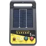 Zareba ESP5M-Z Solar Powered Low Impedance Electric Fence Charger - 5 Mile Lightning Electric Fence Energizer, Contain Animals and Keep Out Predators,Black