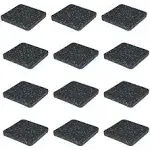 Protect Your Floors with High-Density Rubber 3.94&#034;x3.94&#034;x0.<wbr/>5&#034; (12PCS), Black 