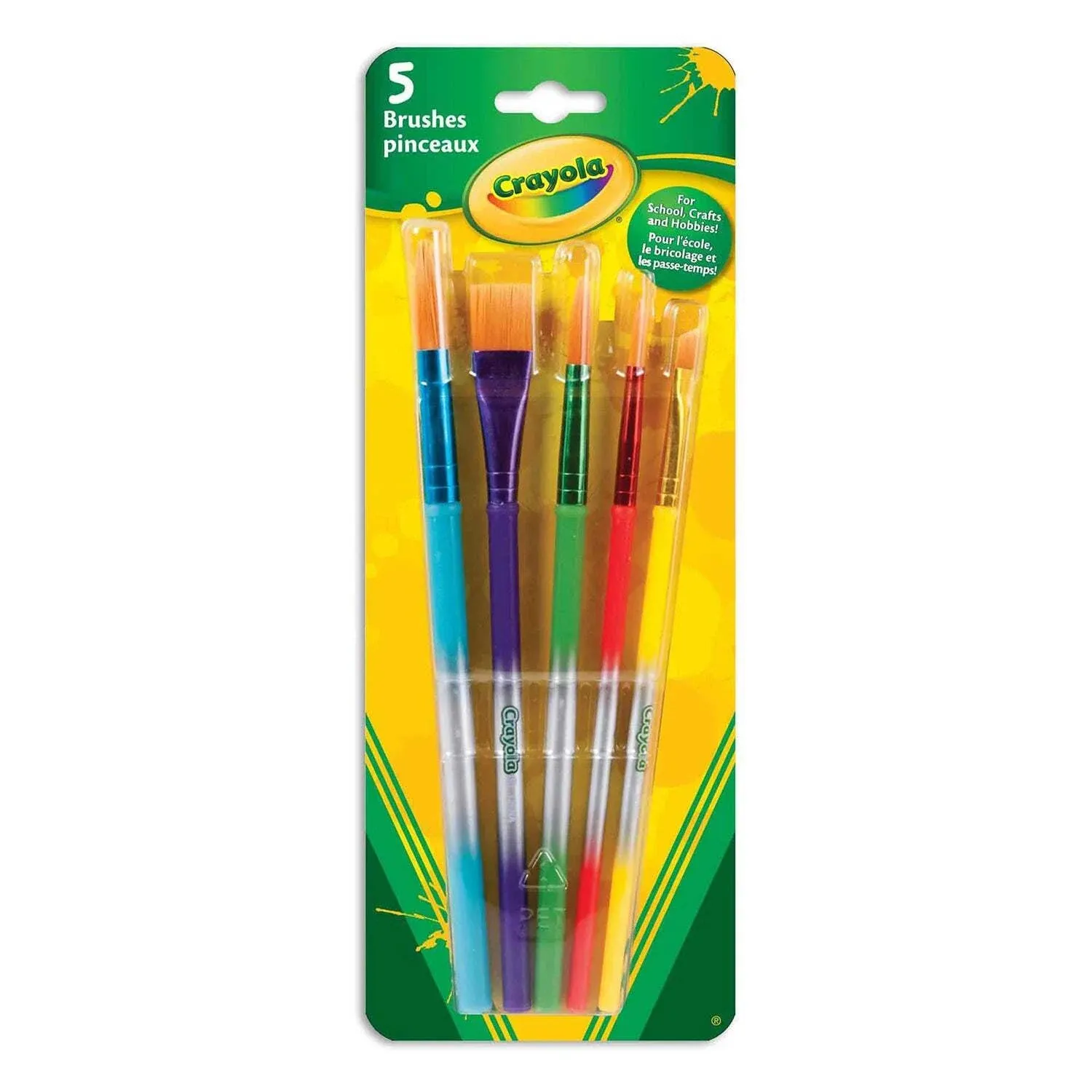 Crayola Arts & Craft Brushes, Assorted 1 ea (Pack of 6)