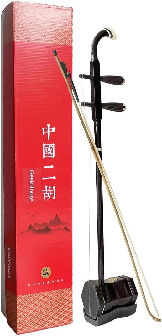 Geekhouse Beginner Chinese 2 Strings Violin, Traditional National Instruments ...