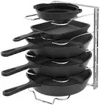 Simple Houseware 5 Adjustable Pot and Pan Organizer Rack Chrome Adjustable