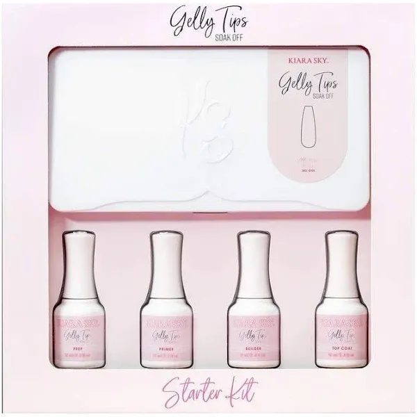 Kiara Sky Gelly Tips Starter Kit Square Medium With Flashcure LED #GK05