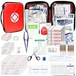 Travel-First Aid-Kit Car-Home 300PCS Survival-Kit Outdoor-Adventure - Small Portable Red Emergency Essential Sets Office Hiking Camping Business Public Must Have First Aid Gear Equipment 1st Aid