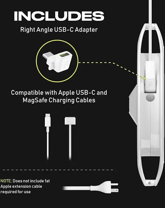 Fuse Reel Side Winder MacBook Charger Organizer Compatible with USB-C and