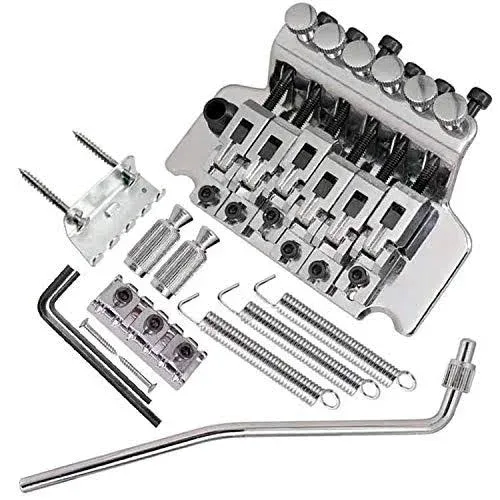 For Electric Guitar Parts Chrome Floyd Rose Double Locking Tremolo System Bridge