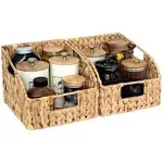 StorageWorks Water Hyacinth Wicker Baskets with Built-in Handles Hand Woven B...