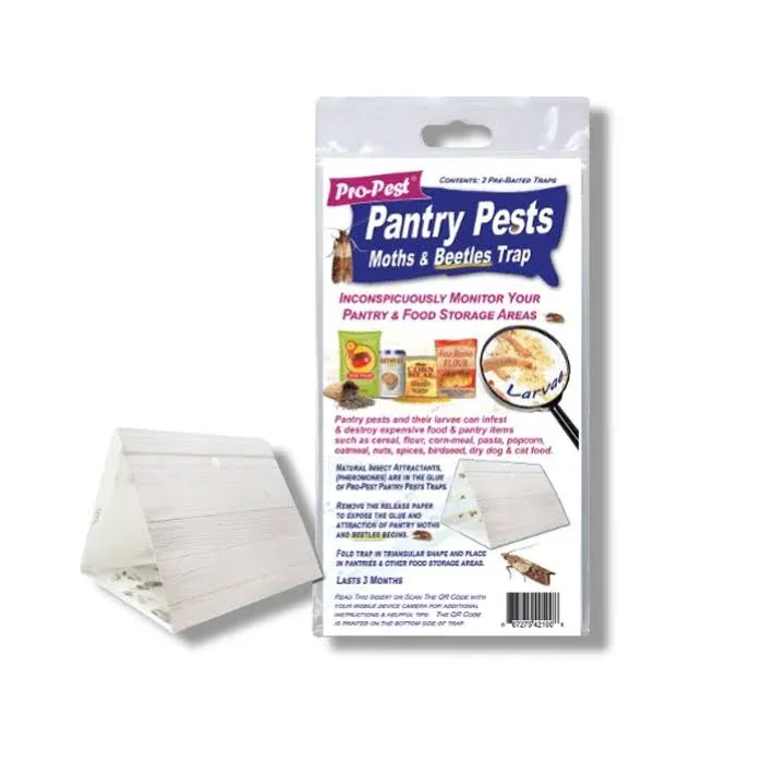 Pro Pest Pantry Moth & Beetle Traps 2 Pre-Baited Traps