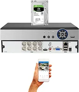 8 Channel H.265 CCTV Camera Recorder 2TB Memory Storage for Surveillance System