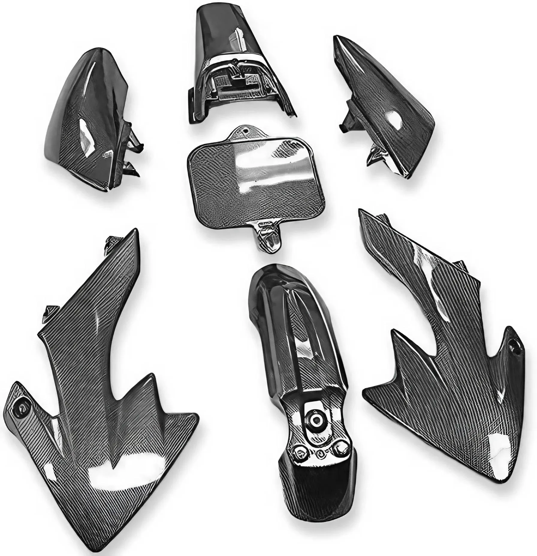 HTTMT XFY-CN Group Motorctcly Carbon Fiber Plastic Fender Kit Body Work Fairing Kit Compatible with CRF XR XR50 CRF50 Clone 125CC Pit Dirt Bike