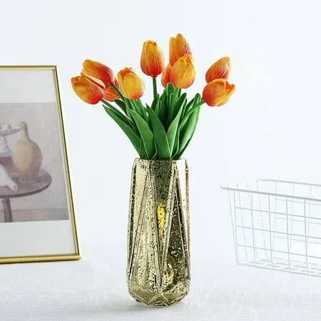 Efavormart 10 Pack | 13 inch Single Stem Real Touch Tulips Artificial Flowers ...