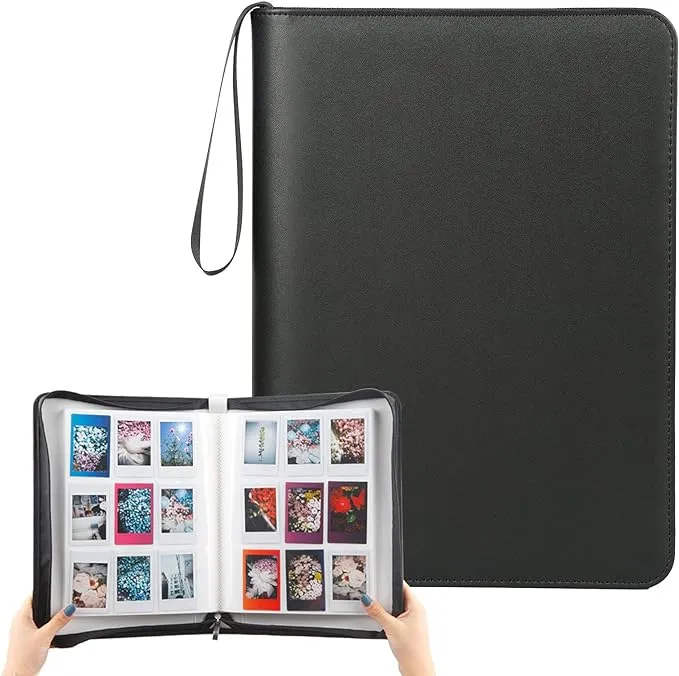 540 Pockets Photo Album Book for Fujifilm Instax Mini 12 11 9 99 8+8 7+ 90 50s 40 25 26 EVO, for Polaroid Snap/Snap Touch/PIC-300P/Z2300/ SocialMatic Zip Instant Printer (Black)