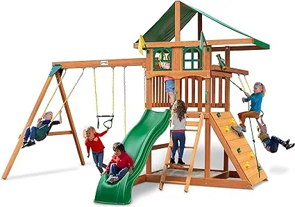 Gorilla Playsets Avalon Treehouse Wooden Swing Set