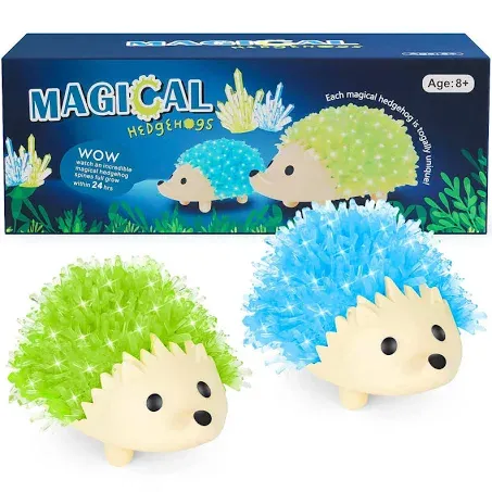 sdaymol Crystal Growing Kit for Kids - 2 Colors Hedgehog to Grow Fast in (24H),Science Experiments Learning & Educational Toys,Science Kits for Kids Age 8-12 STEM Project Gifts for Boys & Girls 6+