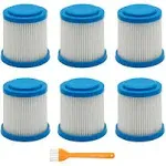 6Pack VPF20 Replacement Filters for Black and Decker Smartech Pet 2-in-1 Vacuum