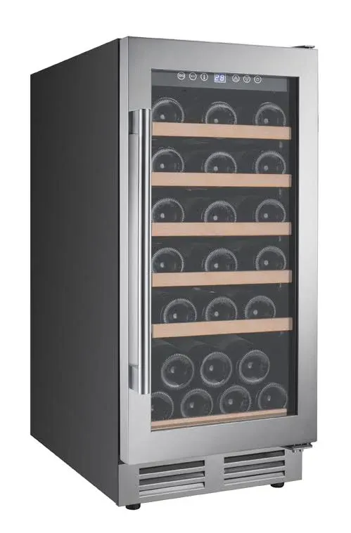 WCF281E3SS Avanti 28 Bottle DESIGNER Series Wine Cooler - Stainless Steel / 28 Bottles