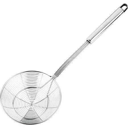 Solid Stainless Steel Spider Strainer Skimmer Ladle for Cooking and Frying ...