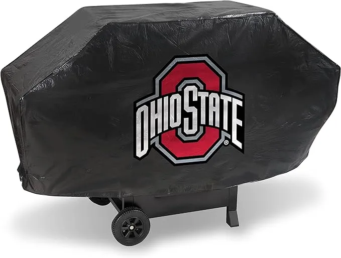 Rico Industries NCAA Ohio State Buckeyes Deluxe Vinyl Grill Cover - 68" Wide/Heavy Duty/Velcro Staps