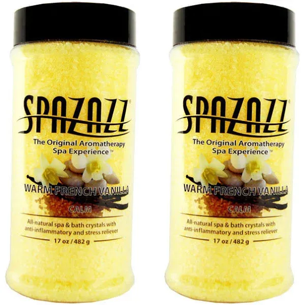 Spazazz Aromatherapy Spa and Bath Crystals - Warm French Vanilla 17oz (2 Pack)