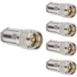 5-Pack UHF PL-259 Male Clamp Type RF Connectors for RG8/RG213/LMR4<wbr/>00 Coax Wire