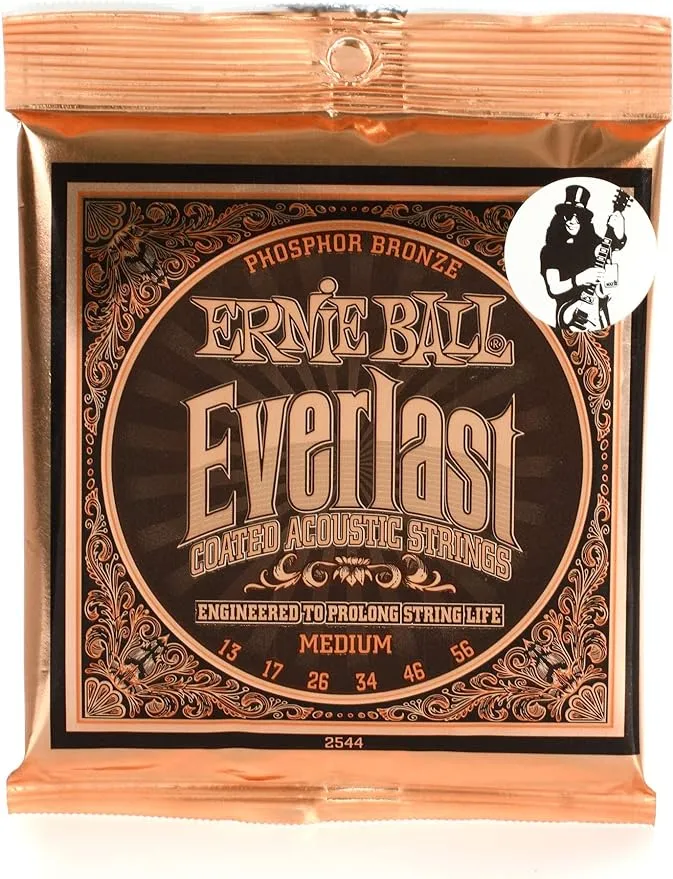 Ernie Ball Everlast Phosphor Bronze Acoustic Guitar Strings; 13-56