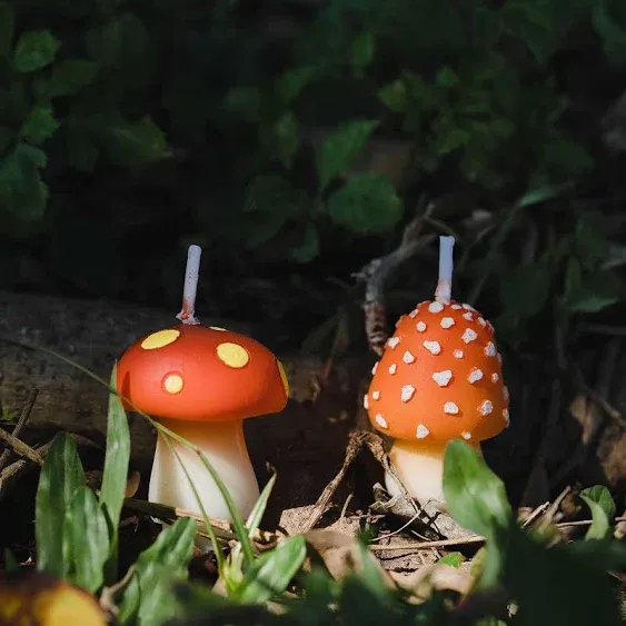 Birthday Candles Mushroom Candles for Party Supplies and Wedding Favor