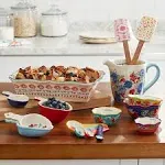 Floral Medley 16-Piece Stoneware Bakeware Combo Set