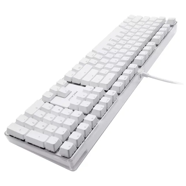 Macally Backlit Mechanical Keyboard for Mac - Comfortable, Accurate Typing - Classic Mac Mechanical Keyboard with Brown Switches - 104 Key Apple Keyboard Wired USB with Weighted Base