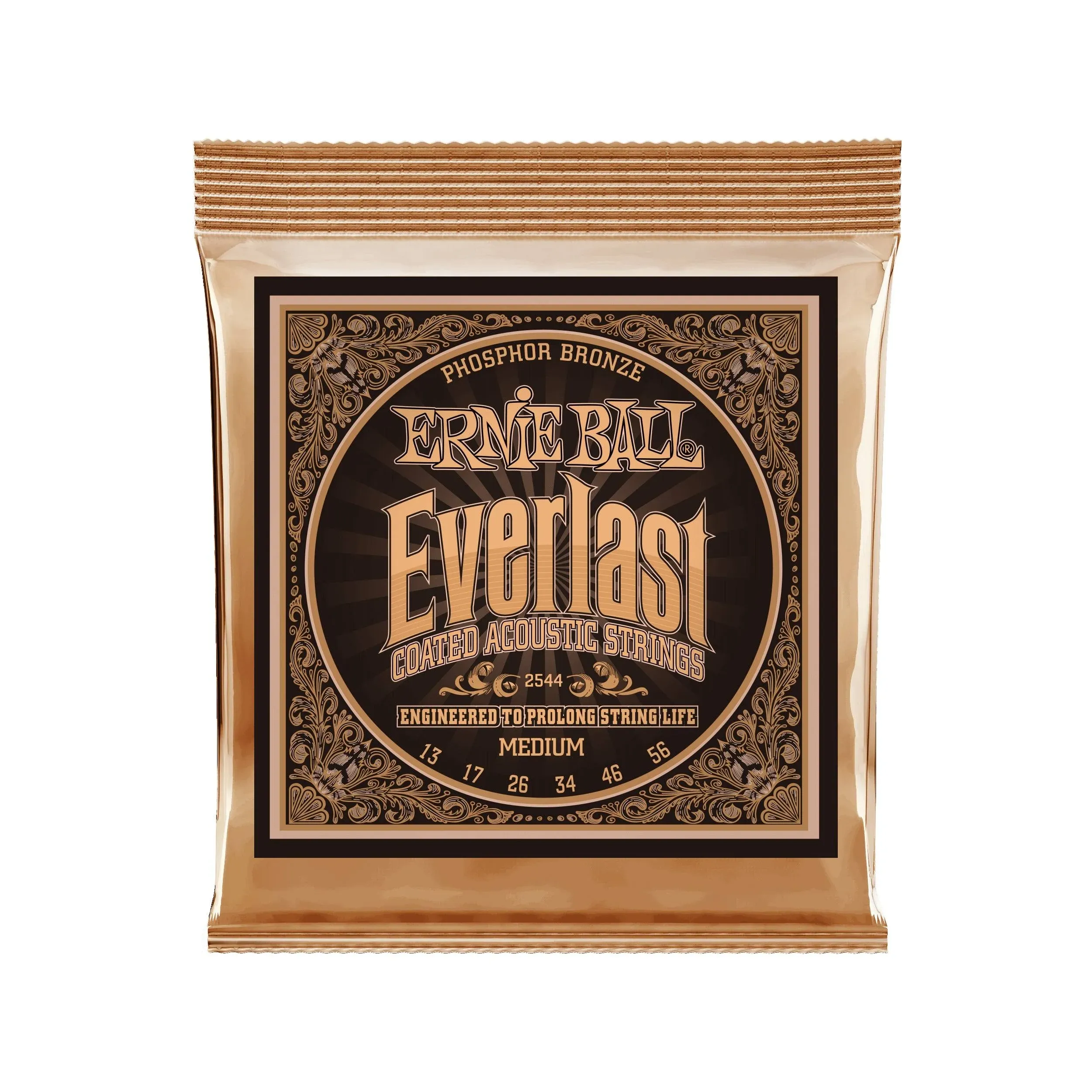 Ernie Ball Everlast Phosphor Bronze Acoustic Guitar Strings; 13-56