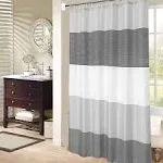 MORNITE Black and Grey Shower Curtain