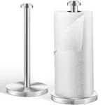 Arc Advanced Royal Champion 13.7 in H Silver Stainless Steel Standing Paper Towel Holder (Set of 2), Kitchen Bedroom Bathroom | AO-B012X2