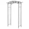 Outsunny 83.5" H European Style Garden Arbor and Trellis with Scrollwork & Arch Design Support Vines and Plants